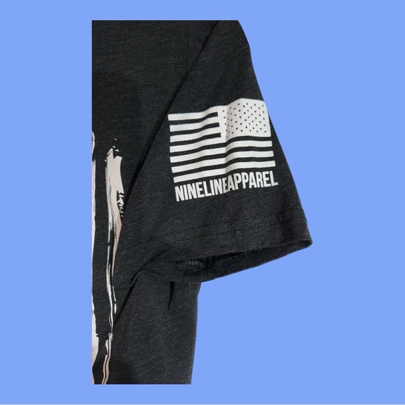 NINELINEAPPAREL Graphic Patriotic T Shirt Black Size Small - Picture 6 of 6